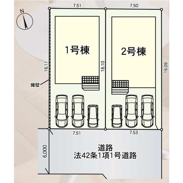 北九州市若松区鴨生田第1の区画図| 