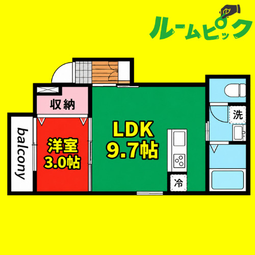 アルバーノ中村vermilion　名古屋市賃貸　仲介手数料無料の間取り