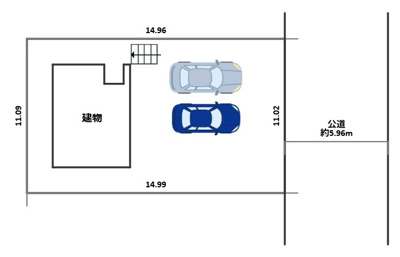 【区画図】 | 大和東２丁目　新築戸建 | 前面道路が広く、駐車も楽々♪