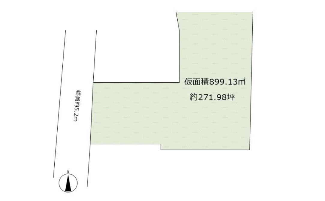 半田市向山町３丁目　売り土地の土地図