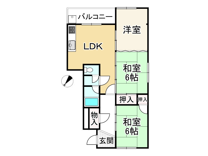 レイクハイツヤマキの間取り