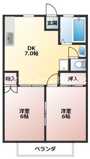 【間取り】 | サンシティムカイヤマ