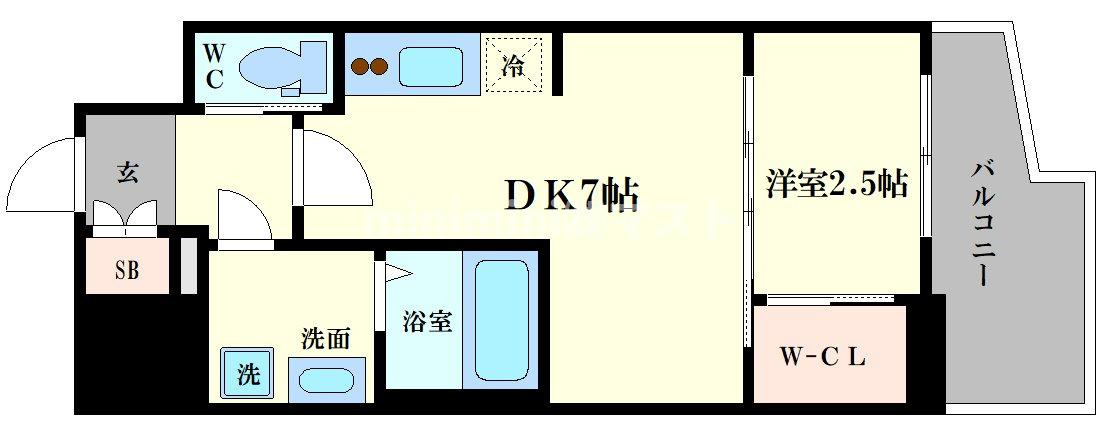 　(旧:レジデンス難波南)の間取り