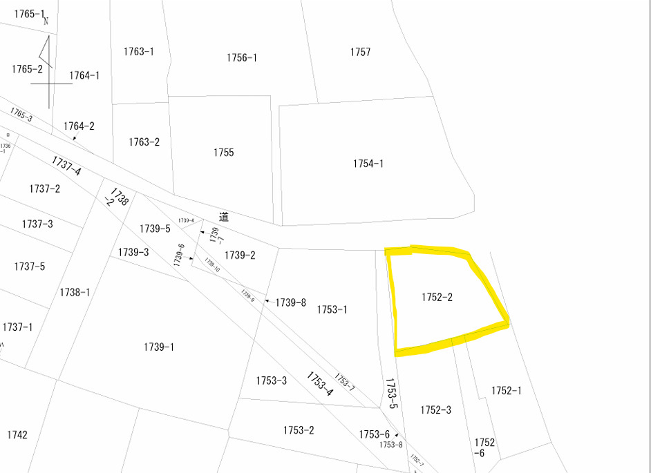 佐野市戸奈良町　古屋付き土地の土地図