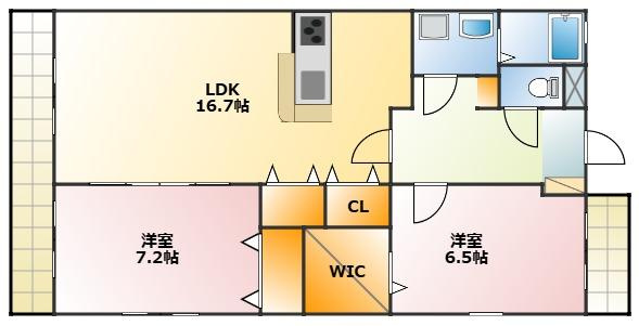 ルミエール Ⅱの間取り