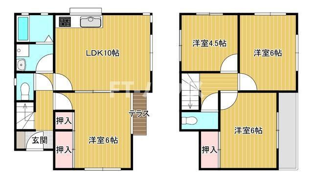 田喜野井２丁目戸建ての間取り