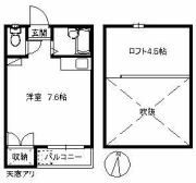 樫尾コーポ 1の間取り