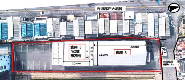 松原市一津屋４丁目の倉庫の間取り
