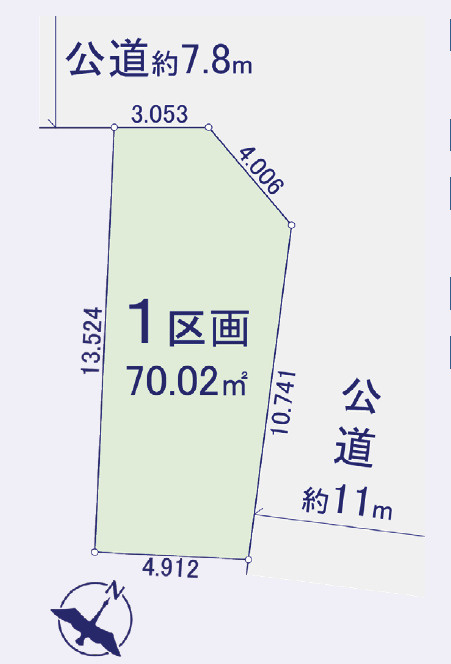 横浜市南区共進町２丁目の売地の土地図