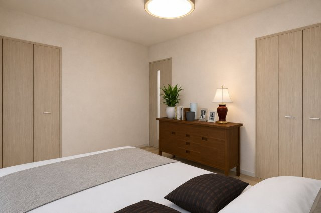 南庄所町の完成予想図|―北側洋室6帖パース― 新築参考プラン2215万円、建物面積85.86m2