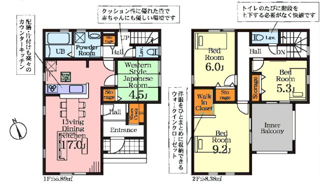 鴻巣市鴻巣　新築戸建全３棟の間取り