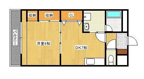 第5サンシャインビルの間取り|使い勝手の良い間取りです♪