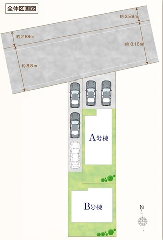 【区画図】 | ご家族様のプライベート空間が確保できる素敵な間取りです。また敷地ゆったりですので、おうち時間を楽しむのにもぴったりですね♪
