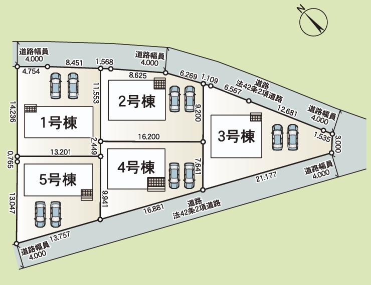 土浦市神立町第9　新築戸建　1号棟の区画図