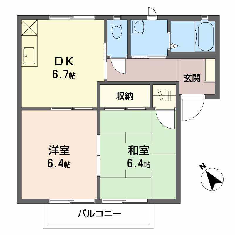 フォーレス笹山 B棟の玄関