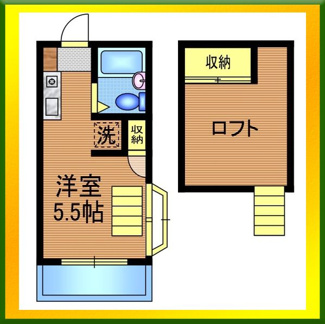 【間取り】 | アビタシオン東伏見A | 室内の写真は別号室のものとなります。