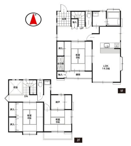 玉村町南玉　中古住宅の間取り|建物面積33.05坪　3LDK　内外装リフォーム済！