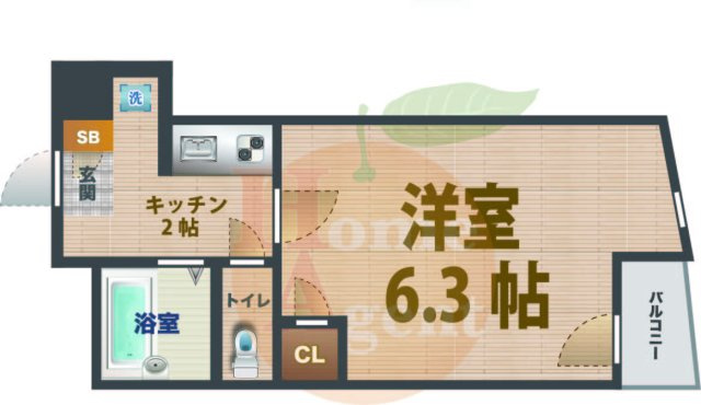 【間取り】 | パレ・ホームズ都立家政 | 1Kのお部屋です。
