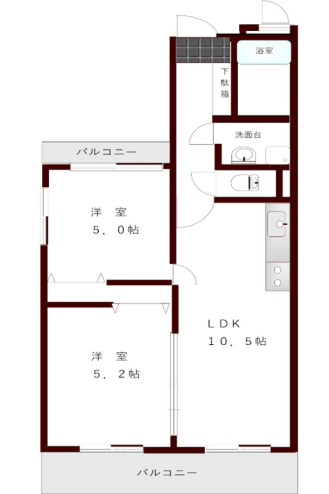 協和ハイツ春日の間取り