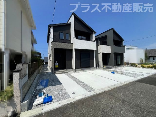 【外観】 | 糟屋郡志免町桜丘3丁目6期　1号棟（全2棟）【仲介手数料無料・0円】 | まもなく完成。ご内覧は可能です。ご見学はプラス不動産販売にお任せ下さい。