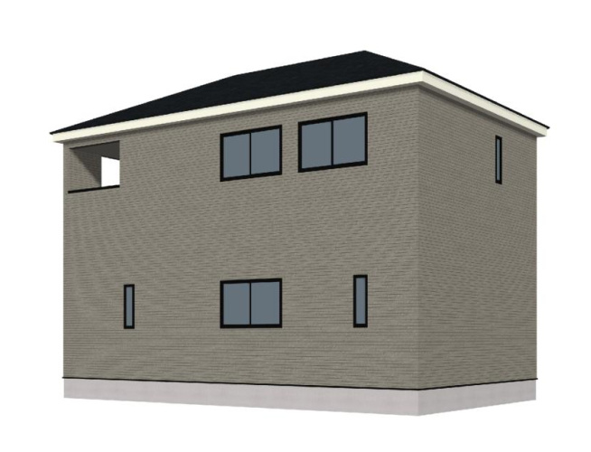 高知市針木東町　第1・2号棟 新築戸建ての外観パース|外観パースです