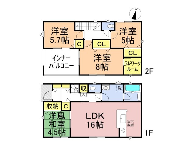 【商談中】クワイエ　岐阜市中川原第２　全４区画分譲の間取り|■1号棟　■ヤマダ不動産　株式会社リライフ　
■夢のマイホーム購入をフルサポートします！