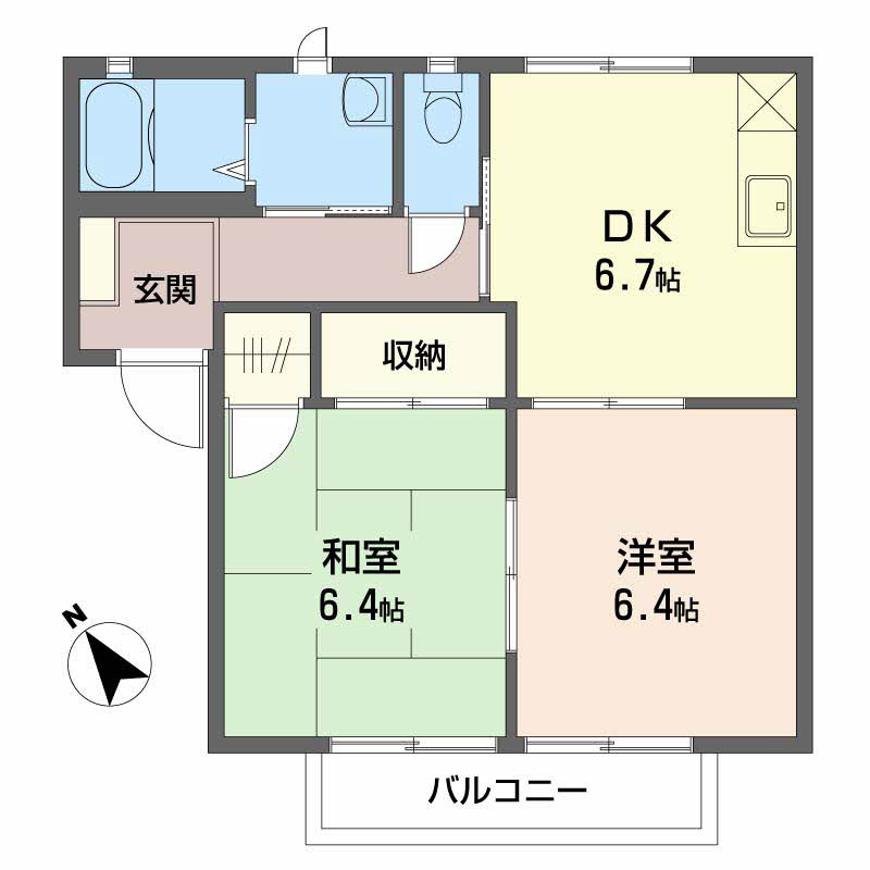 フォーレス笹山 B棟の間取り