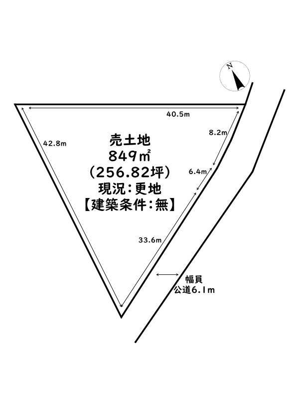 姫路市上手野/売土地の土地図