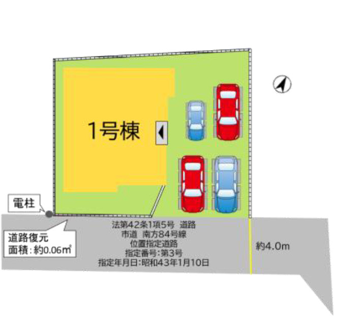 Adoble＋小倉南区南方1丁目1期の区画図