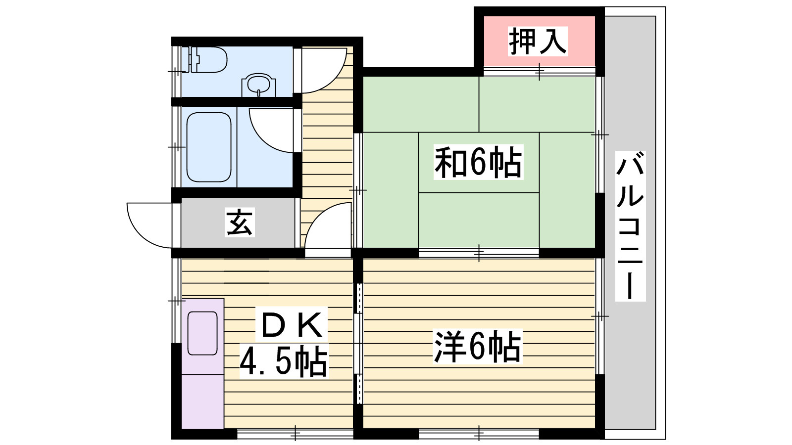 グリーンハイツ北棟の間取り