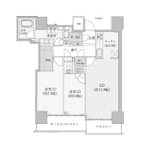 ザ・セントラルマークタワー（THE CENTRAL MARK TOWER）の間取り