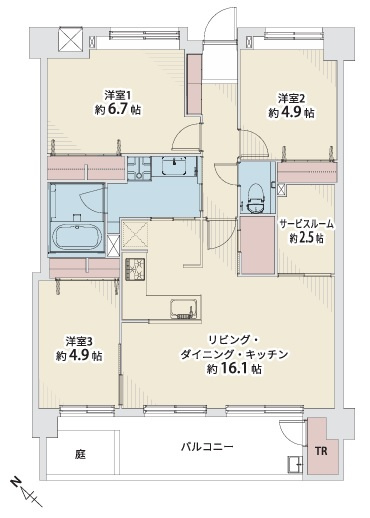 JGMヴェルデ城南の間取り