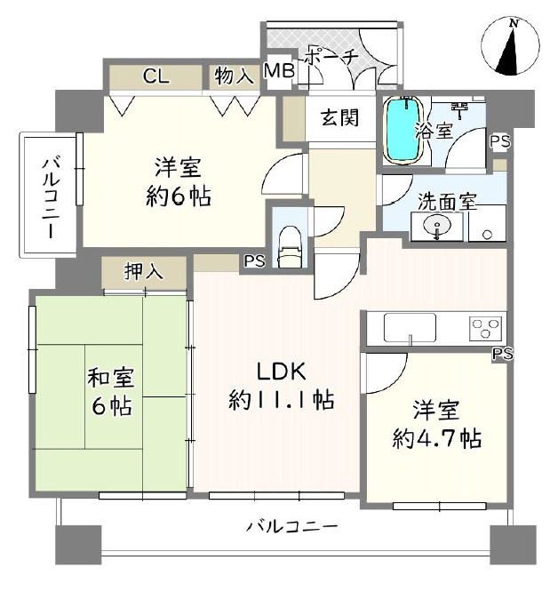 【間取り】の画像