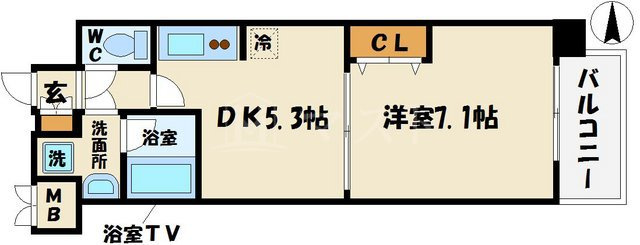 南森町プライマリーワンの間取り