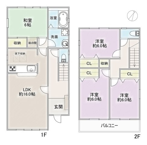 守山区元郷2丁目戸建の間取り