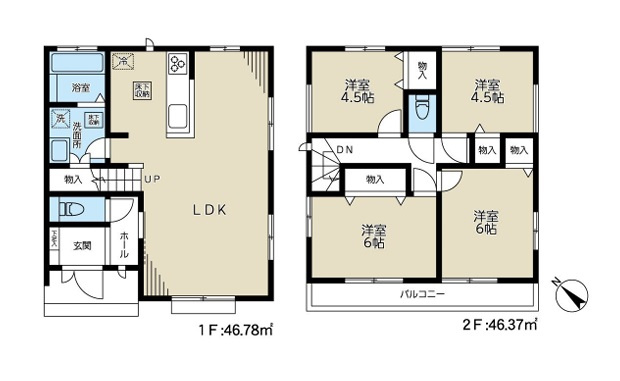 ●茅ヶ崎市甘沼　中古戸建の間取り|4LDK☆