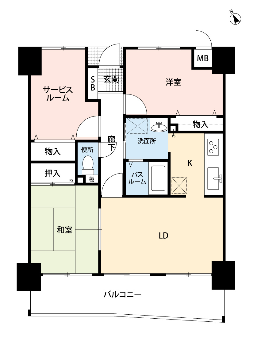 サーパス南末広弐番館の間取り