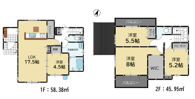 【間取り】 | 福岡市南区屋形原3丁目5期　1号棟（全1棟）【仲介手数料無料・0円】 | 平日、土日祝日もお好きな日時にご見学可能です。お気軽にお問合せ下さい。