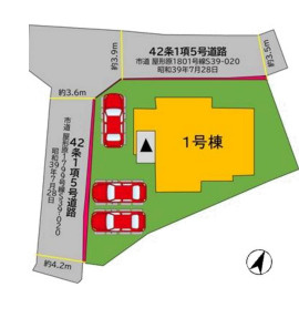 【区画図】 | 福岡市南区屋形原3丁目5期　1号棟（全1棟）【仲介手数料無料・0円】 | 区画図です。1号棟