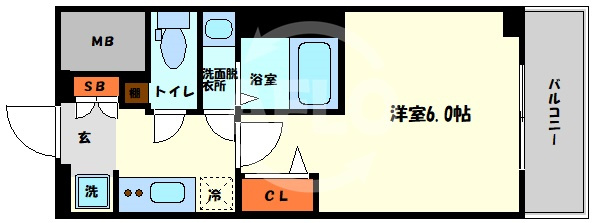 エステムコート心斎橋centralの間取り|エステムコート心斎橋central　間取り