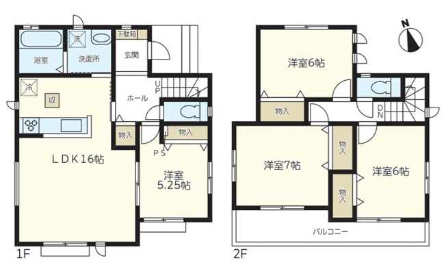 【間取り】 | 駿東郡清水町長沢643番　新築一戸建て　B号棟