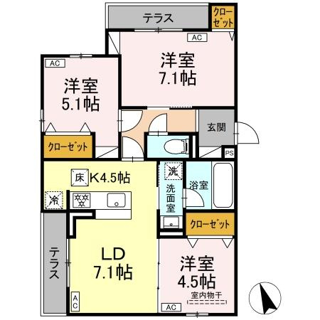 D-ROOM分梅の間取り