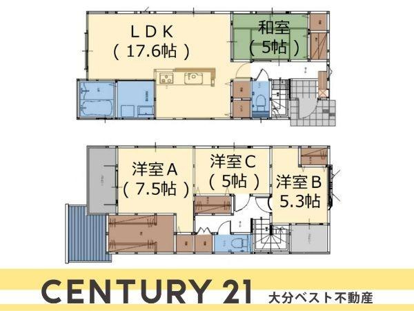 岩田町2丁目1期2号棟の間取り|※図面と現況が異なる場合は現況を優先させていただきます。