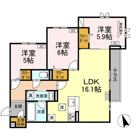 D-ROOM分梅の間取り