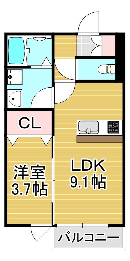 CS津福の間取り|使い勝手の良い間取りです♪