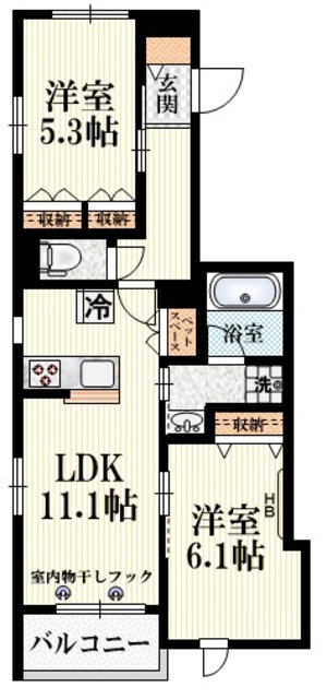 ヴァルト鷺ノ宮の間取り|★明るい最上階南西向き角部屋★