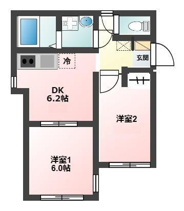 Ｇｌａｎｚ碑文谷　の間取り|間取りです。