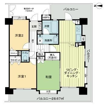 ライオンズプラザ鶯谷の間取り