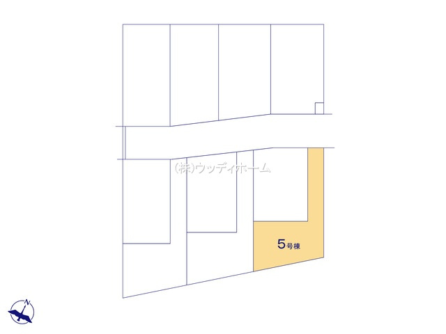 春日部市粕壁東10期　新築一戸建て　5号棟の区画図