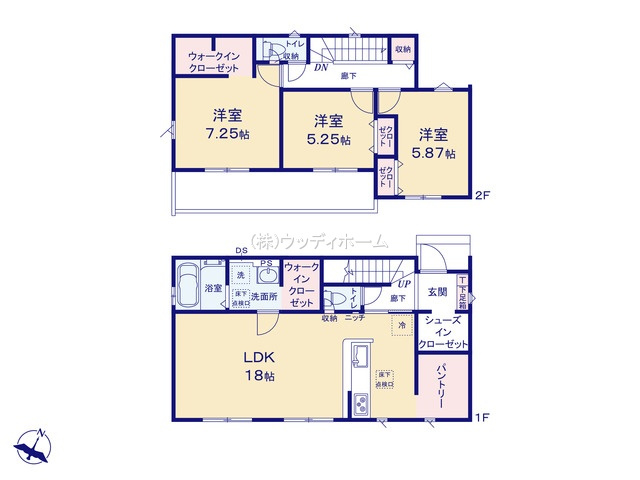 春日部市粕壁東10期　新築一戸建て　7号棟の間取り